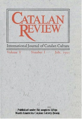 Catalan Review. Vol. V, No 1