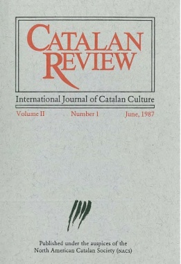 Catalan Review. Vol. II, No 1