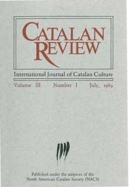 Catalan Review. Vol. III, No 1