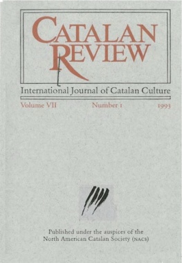 Catalan Review. Vol. VII, No 1